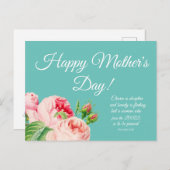 Floral Moederdag Briefkaart (Voorkant / Achterkant)