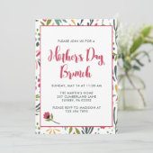 Floral Moederdag Brunch Kaart (Staand voorkant)