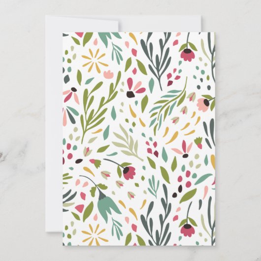 Floral Moederdag Brunch Kaart (Achterkant)