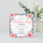 Floral Moederdag Brunch Uitnodiging (Staand voorkant)