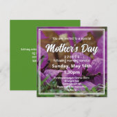 Floral MOEDERDAG Church BRUNCH Kaart (Voorkant / Achterkant)