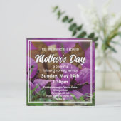 Floral MOEDERDAG Church BRUNCH Kaart (Staand voorkant)