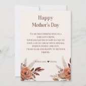 Floral Moederdag citaat als moeders waren bloemen Bedankkaart (Achterkant)