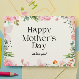 Floral Moederdag Feestdagenkaart