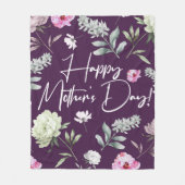 Floral Moederdag Fleece Deken (Voorkant)