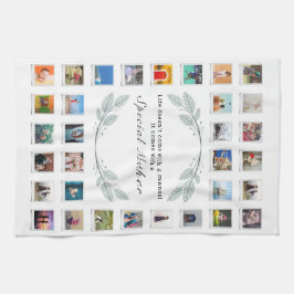 Floral Moederdag Foto Collage Theedoek