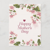 Floral Moederdag Greeting Briefkaart (Voorkant)