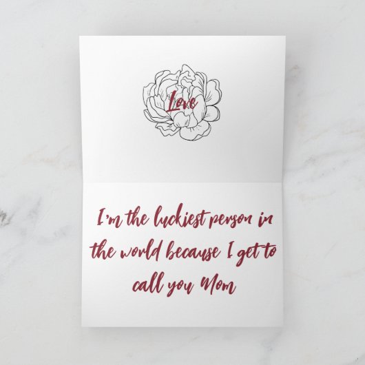 Floral Moederdag Kaart (Binnen)