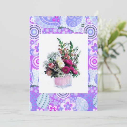 Floral-Moederdag Kaart (Staand voorkant)