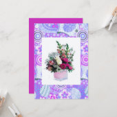 Floral-Moederdag Kaart (Voorkant / Achterkant in situ)