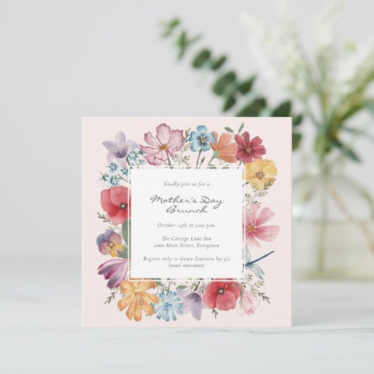 Floral Moederdag Kaart (Staand voorkant)