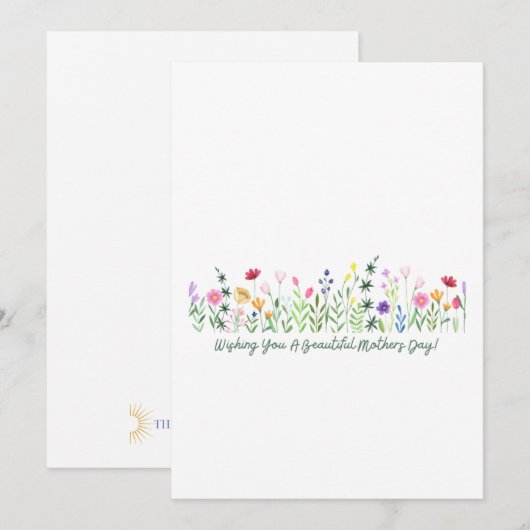 Floral Moederdag Kaart (Voorkant / Achterkant)