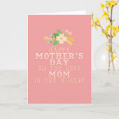 Floral-Moederdag Kaart (Gele Bloem)