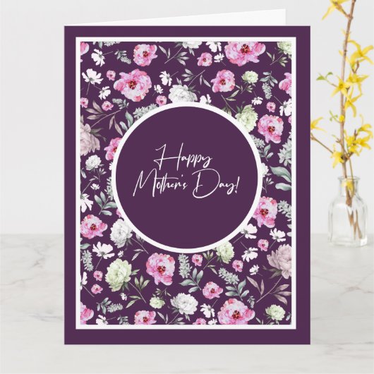 Floral Moederdag Kaart (Gele Bloem)