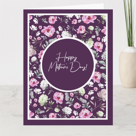 Floral Moederdag Kaart (Voorkant)
