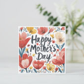 Floral Moederdag Kaart (Staand voorkant)