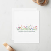 Floral Moederdag Kaart Notitiekaartje (Voorkant / Achterkant in situ)