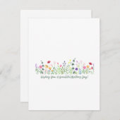 Floral Moederdag Kaart Notitiekaartje (Voorkant / Achterkant)