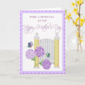 Floral Moederdag Kaart voor speciale tante (Gele Bloem)