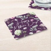 Floral Moederdag Kartonnen Onderzetters (Schuin)