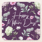 Floral Moederdag Kartonnen Onderzetters (Voorkant)