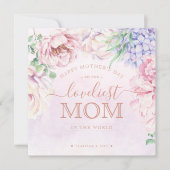 Floral Moederdag Persoonlijke fotokaart Kaart (Voorkant)