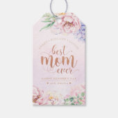 Floral Moederdag Persoonlijke wijn Cadeaulabel (Voorkant)
