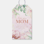 Floral Moederdag Persoonlijke wijn Cadeaulabel (Voorkant)