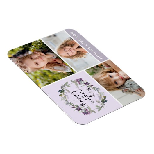 Floral Moederdag Photo Collage Magneet (Rechterzijde)