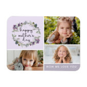 Floral Moederdag Photo Collage Magneet (Horizontaal)