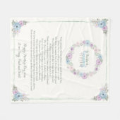 Floral Moederdag Poem Fleece Blanket for Grandma (Voorkant (Horizontaal))