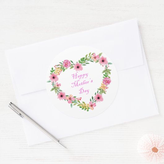 Floral Moederdag Sticker (Envelop)