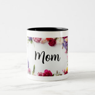 Floral Moederdag Tweekleurige Koffiemok