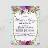 Floral Moederdag Uitnodiging (Voorkant / Achterkant)