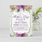 Floral Moederdag Uitnodiging (Staand voorkant)