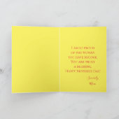 Floral Moederdag voor Dochter Kaart (Binnen)