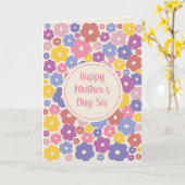 Floral Moederdag voor zuster Kaart (Gele Bloem)