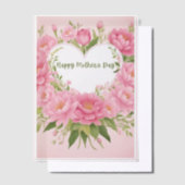 Floral Moederdag Wenskaart Vellum Uitnodigingen (Offset)