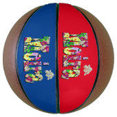 Floral Moira naam, basketbal (Verticaal)