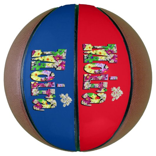 Floral Moira naam, basketbal (Verticaal)