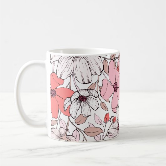 Floral-Mok Koffiemok (Links)