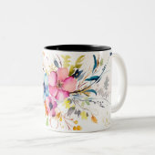 Floral-Mok Tweekleurige Koffiemok (Voorkant rechts)