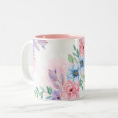 Floral-Mok Tweekleurige Koffiemok (Voorkant links)