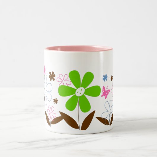 Floral-Mok Tweekleurige Koffiemok (Center)