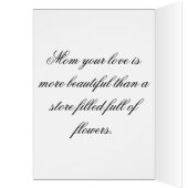  Floral "Mom Birthday" Customizable Card (Binnen (Links))