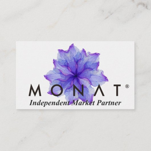 Floral Monat Visitekaartje (Achterkant)