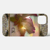 Floral Mongram Sun Case-Mate iPhone Case (Achterkant (horizontaal))