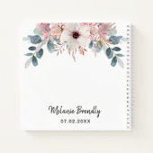 Floral Monogram 21e Verjaardagsfeestje Gastenboek Notitieboek (Achterkant)