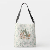 Floral Monogram A – Fresh Botanical Letter Art Crossbody Tas (Achterkant)
