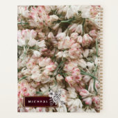 Floral Monogram aangepast 3 foto's kalender tijdsc Planner (Achterkant)